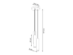 Sollux Lighting Lagos Plafón Colgante Cluster, Blanco, 3x GU10