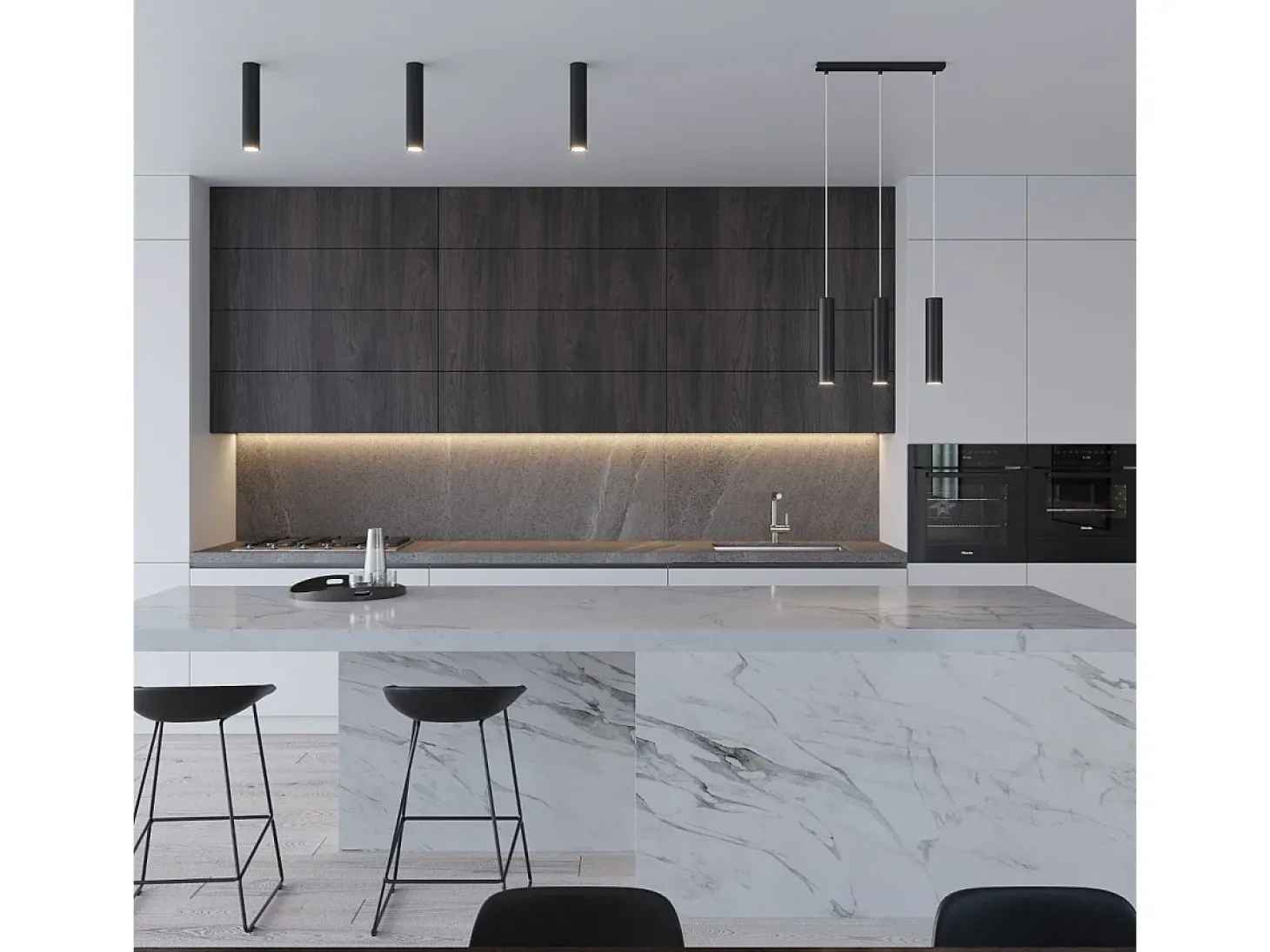 Sollux Lighting Lagos Plafón Colgante Cluster, Negro, 3x GU10