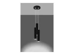 Sollux Lighting Lagos Plafón Colgante Cluster, Negro, 3x GU10