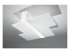 Sollux Lighting Massimo Plafón Decorativo Empotrado, Blanco, 2x E27