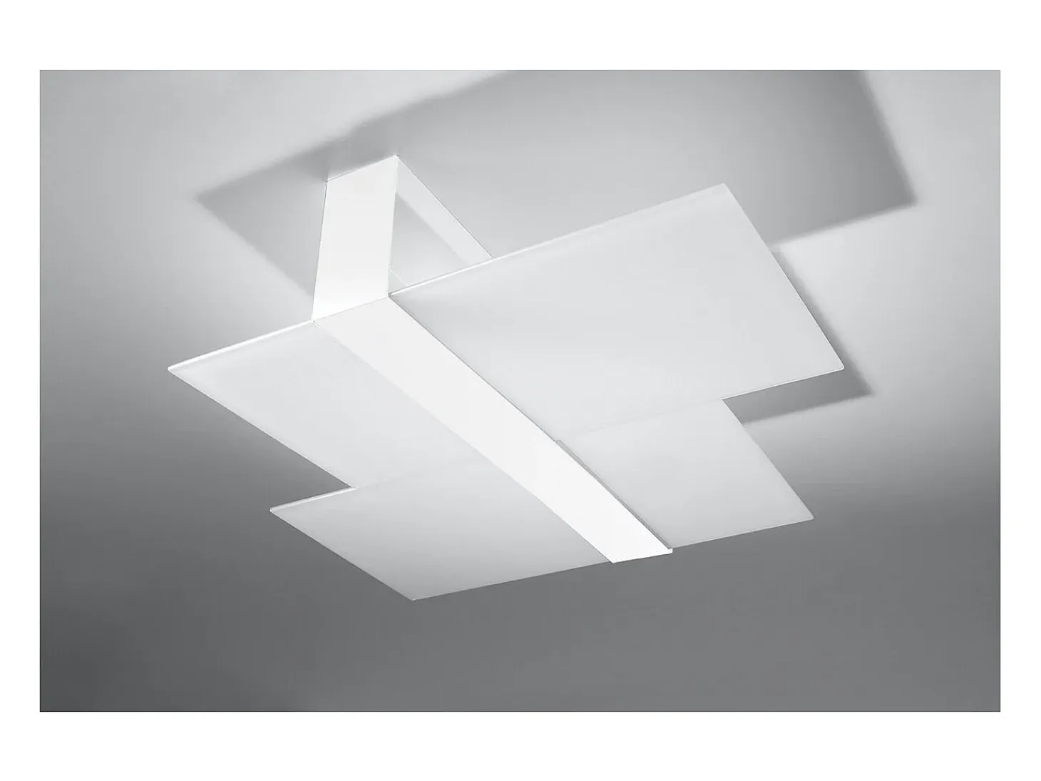 Sollux Lighting Massimo Plafón Decorativo Empotrado, Blanco, 2x E27
