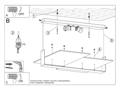 Sollux Lighting Massimo Plafón Decorativo Empotrado, Blanco, 2x E27