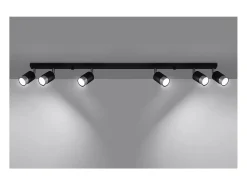 Sollux Lighting Nero Barra Foco Techo, Negro/Cromo, 6x GU10