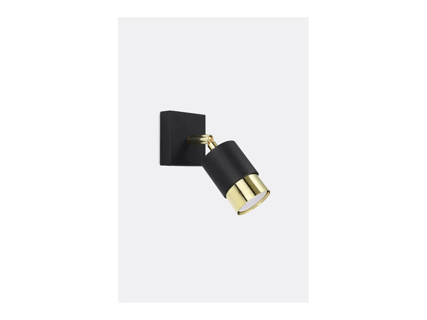 Sollux Lighting Nero Foco individual, negro/dorado, 1x GU10