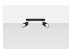 Sollux Lighting Nero Foco de techo Twin, negro/cromado, 2x GU10