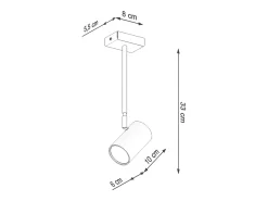 Sollux Lighting Norano Foco individual, negro, 1x GU10