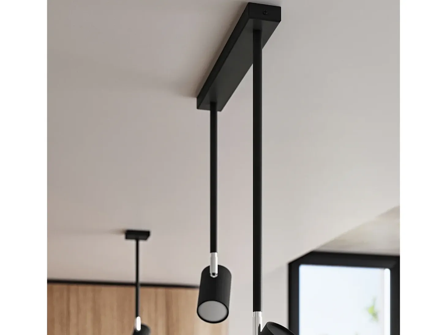 Sollux Lighting Norano Foco de techo Twin, negro, 2x GU10