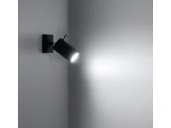 Sollux Lighting Ring Foco individual, negro, 1x GU10