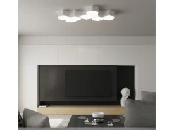 Sollux Lighting Sunde Plafón Decorativo Empotrado, Blanco, 13,5cm