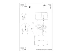 Sollux Lighting Sunde Plafón Decorativo Empotrado, Blanco, 15,5cm