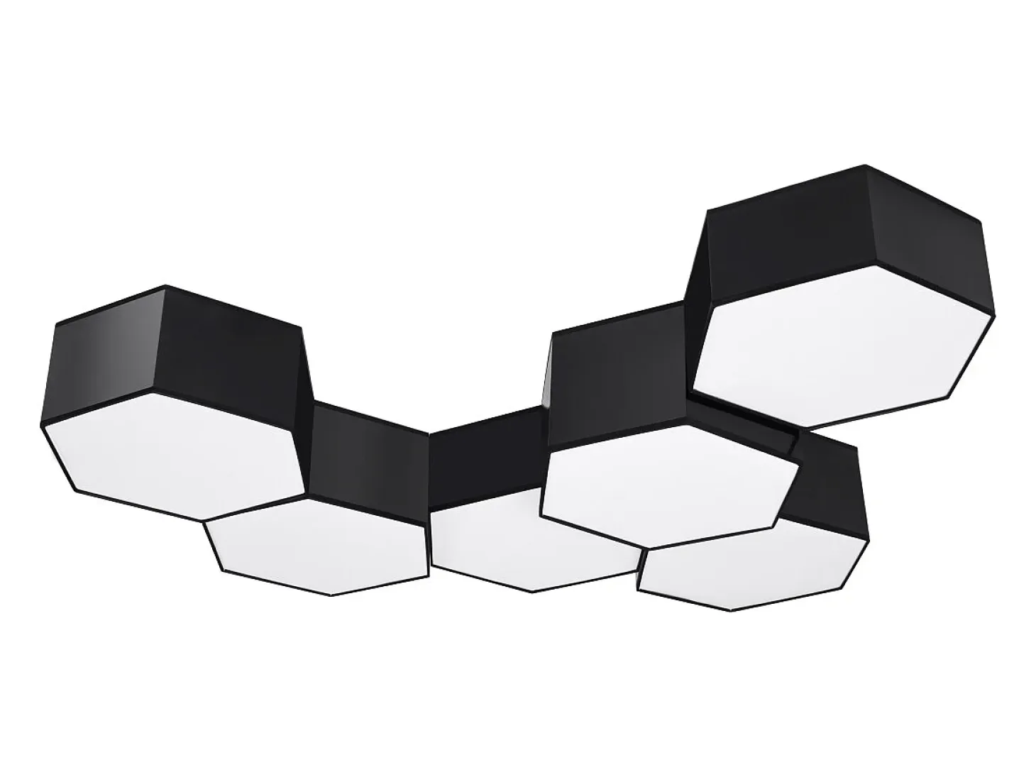 Sollux Lighting Sunde Plafón Decorativo Empotrado, Negro, 11.5cm