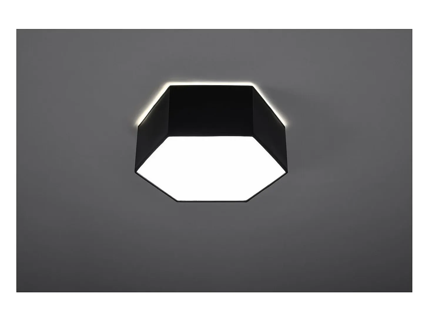 Sollux Lighting Sunde Plafón Decorativo Empotrado, Negro, 11.5cm