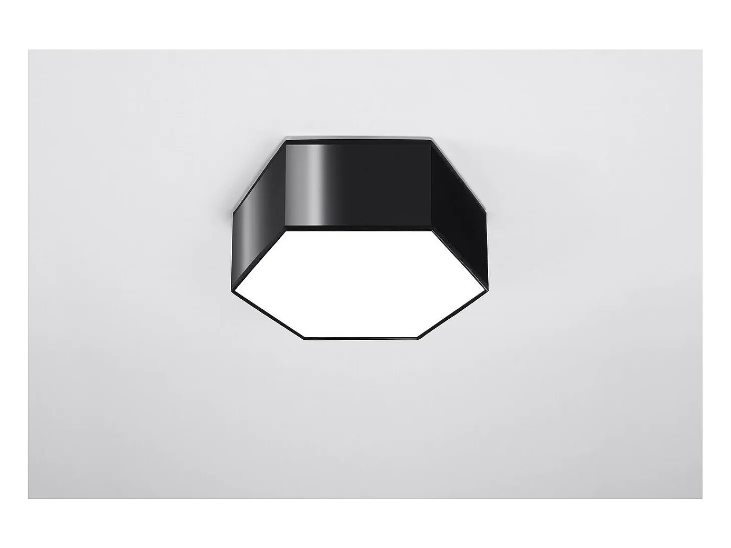 Sollux Lighting Sunde Plafón Decorativo Empotrado, Negro, 11.5cm
