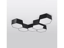 Sollux Lighting Sunde Plafón Decorativo Empotrado, Negro, 11.5cm