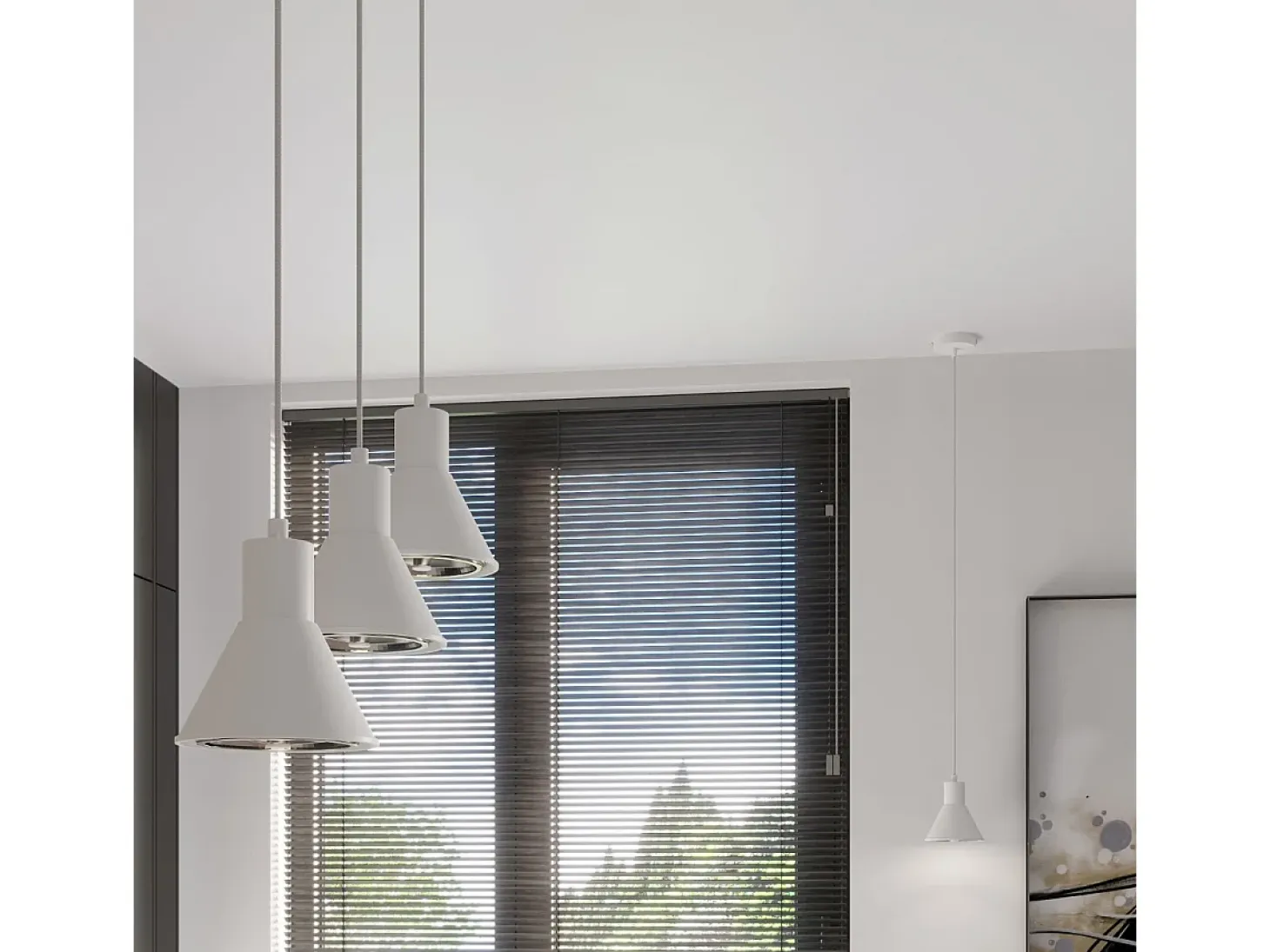 Sollux Lighting Taleja Lámpara de Techo Colgante Bar, Blanca, 3x ES111