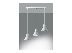 Sollux Lighting Taleja Lámpara de Techo Colgante Bar, Blanca, 3x ES111