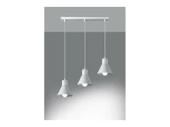 Sollux Lighting Taleja Lámpara de Techo Colgante Bar, Blanco, 3x E27