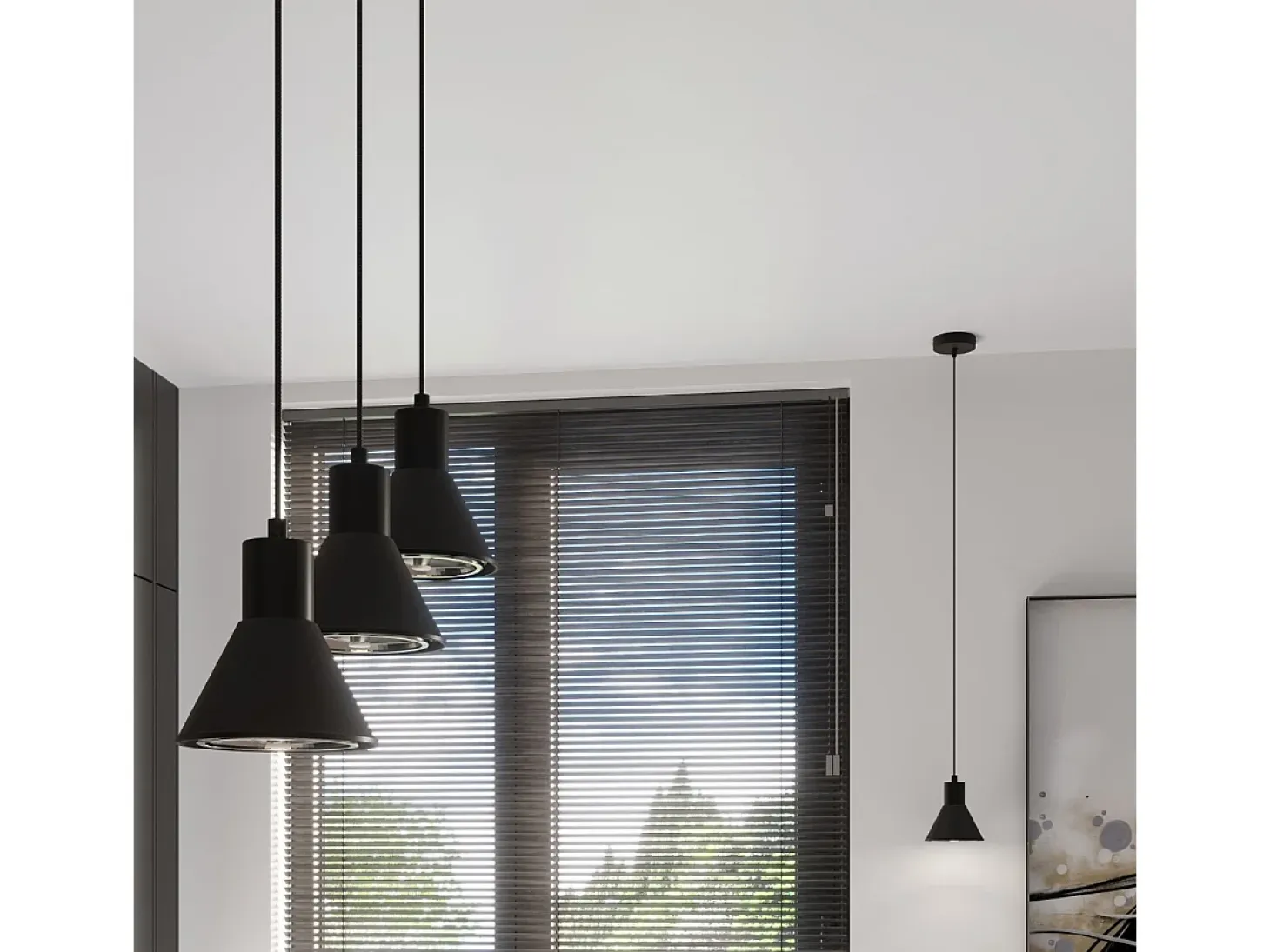 Sollux Lighting Taleja Lámpara de Techo Colgante Dome, Negro, 1x ES111