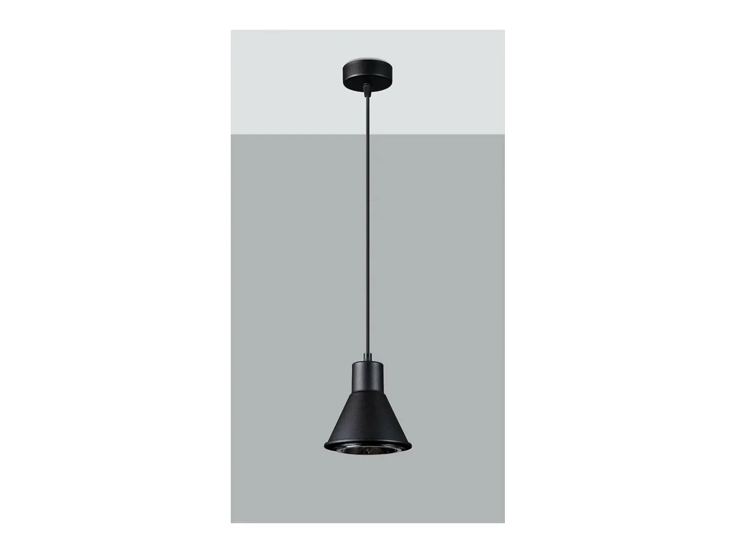 Sollux Lighting Taleja Lámpara de Techo Colgante Dome, Negro, 1x ES111