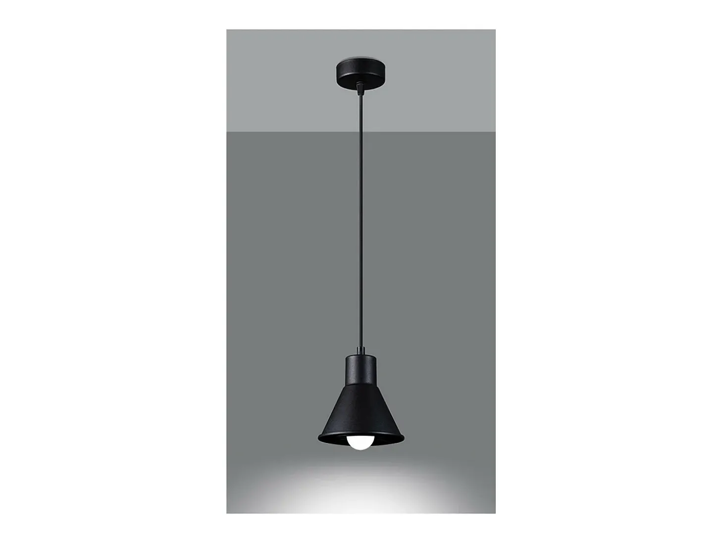 Sollux Lighting Taleja Lámpara de Techo Colgante Dome, Negro, 1x E27