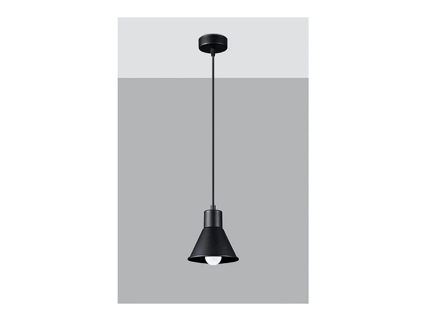 Sollux Lighting Taleja Lámpara de Techo Colgante Dome, Negro, 1x E27