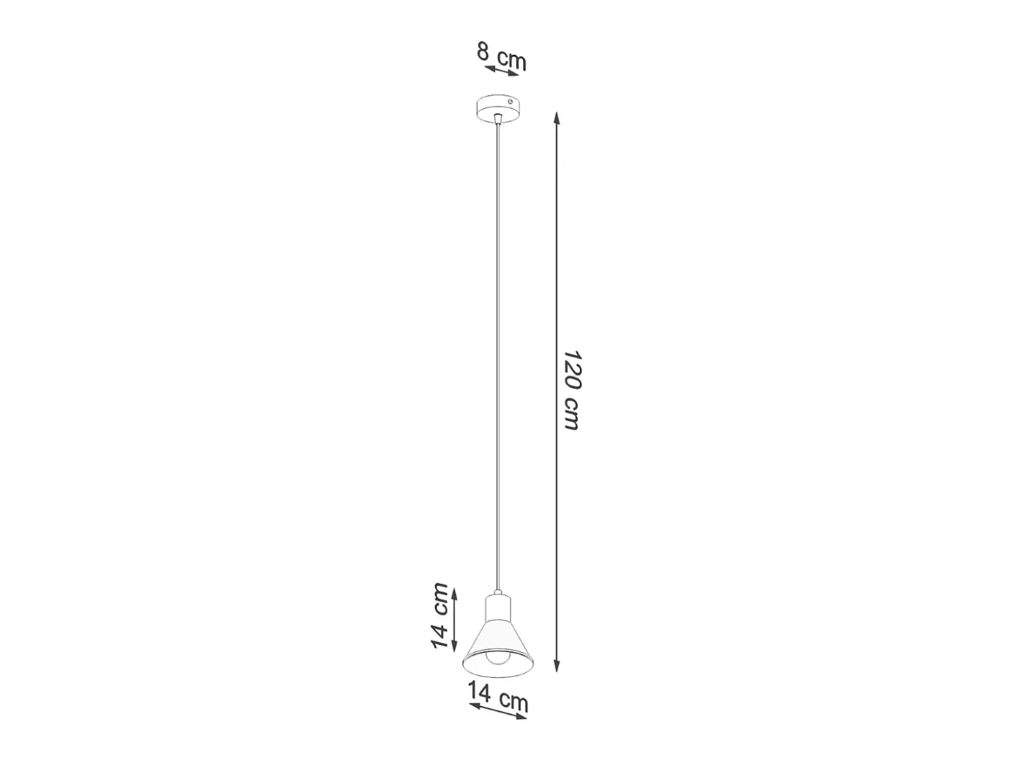 Sollux Lighting Taleja Plafón Colgante Dome, Blanco, 1x E27