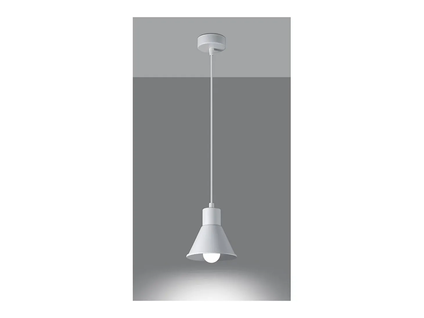 Sollux Lighting Taleja Plafón Colgante Dome, Blanco, 1x E27