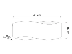 Sollux Lighting Tila Aplique Up & Down, Blanco, 40cm