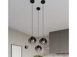 Sollux Lighting Tulos Lámpara de Techo Colgante Cluster, Negro, 3x E27