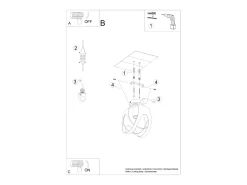 Sollux Lighting Tulos Lámpara semiempotrable, negra, 1x E27