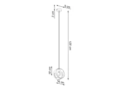 Sollux Lighting Tulos Plafón Colgante Esférico, Blanco, 1x E27