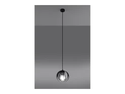 Sollux Lighting Tulos Plafón Colgante Esférico, Negro, 1x E27