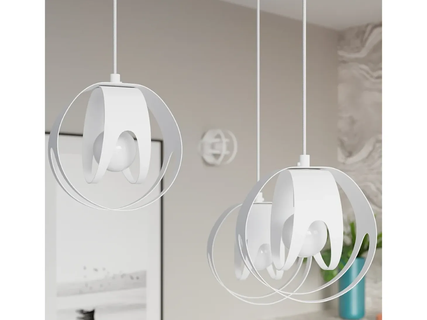 Sollux Lighting Tulos Plafón Colgante Cluster, Blanco, 3x E27