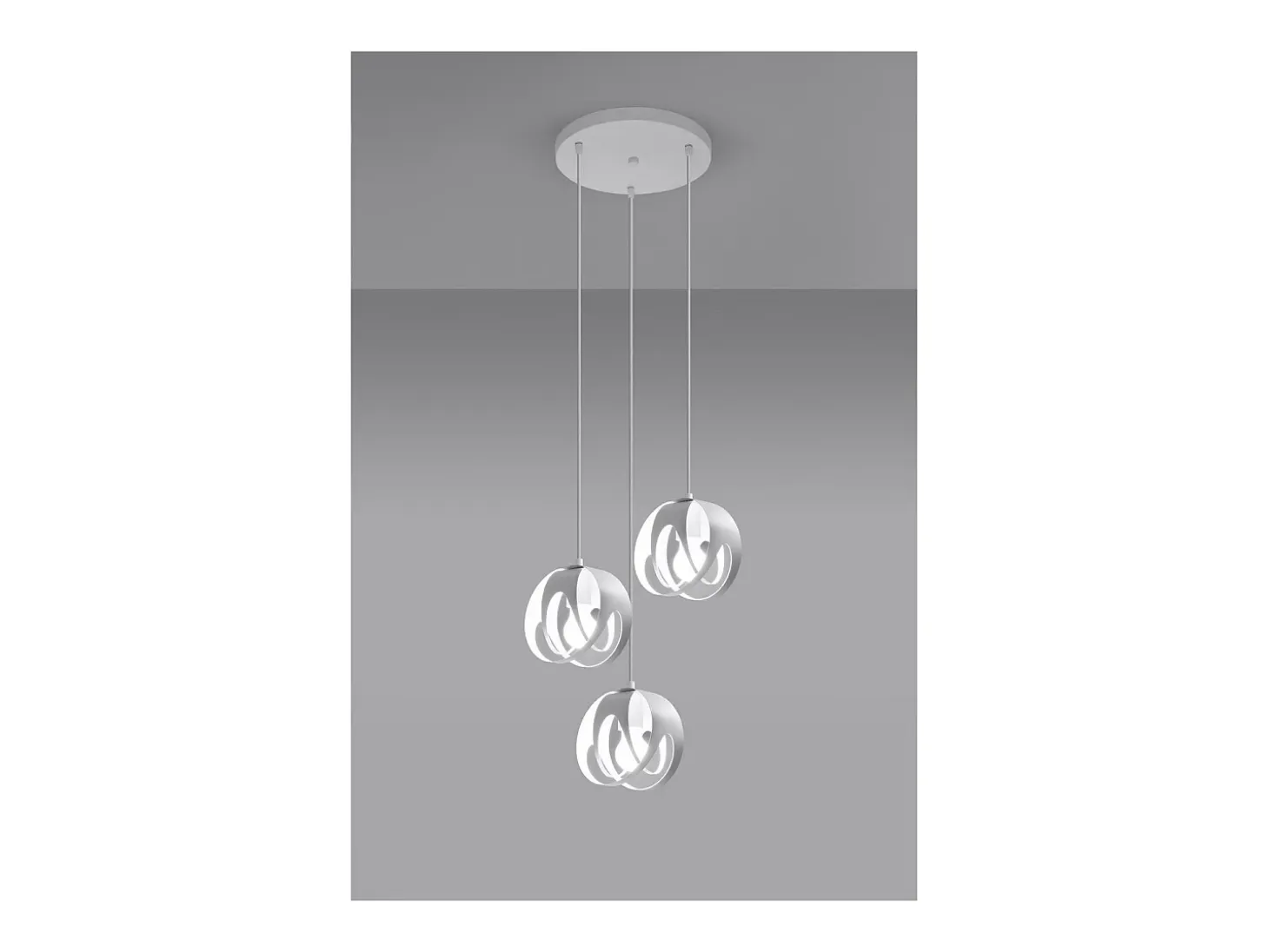Sollux Lighting Tulos Plafón Colgante Cluster, Blanco, 3x E27
