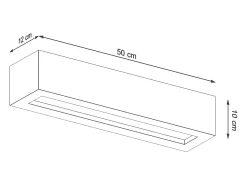 Sollux Lighting Vega Up & Down Aplique Gris Cemento, 50cm