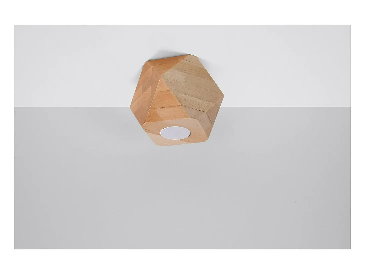 Sollux Lighting Woody Downlight de Superficie, Madera Natural, 1x GU10