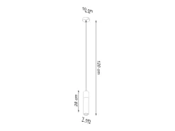 Sollux Lighting Zane Lámpara de Techo Suspendida Slim Gris Cemento, Madera Natural