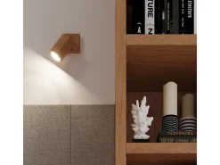 Sollux Lighting Zeke Foco de Techo Twin Octagon Roble Madera, 2x GU10