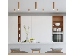 Sollux Lighting Zeke Roble Octagon Single Foco Madera, 1x GU10