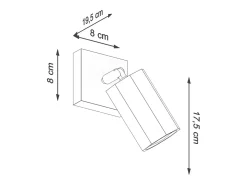 Sollux Lighting Zeke Roble Octagon Single Foco Madera, 1x GU10