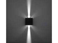 Sollux LUCA - Aplique de pared empotrable LED 1 Light Up Down Negro