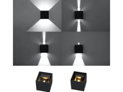 Sollux LUCA - Aplique de pared empotrable LED 1 Light Up Down Negro