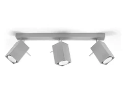 Sollux MERIDA - Barra de 3 focos de luz gris, GU10