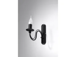 Sollux MINERWA - 1 luz de pared Vela Vela Negra, E14