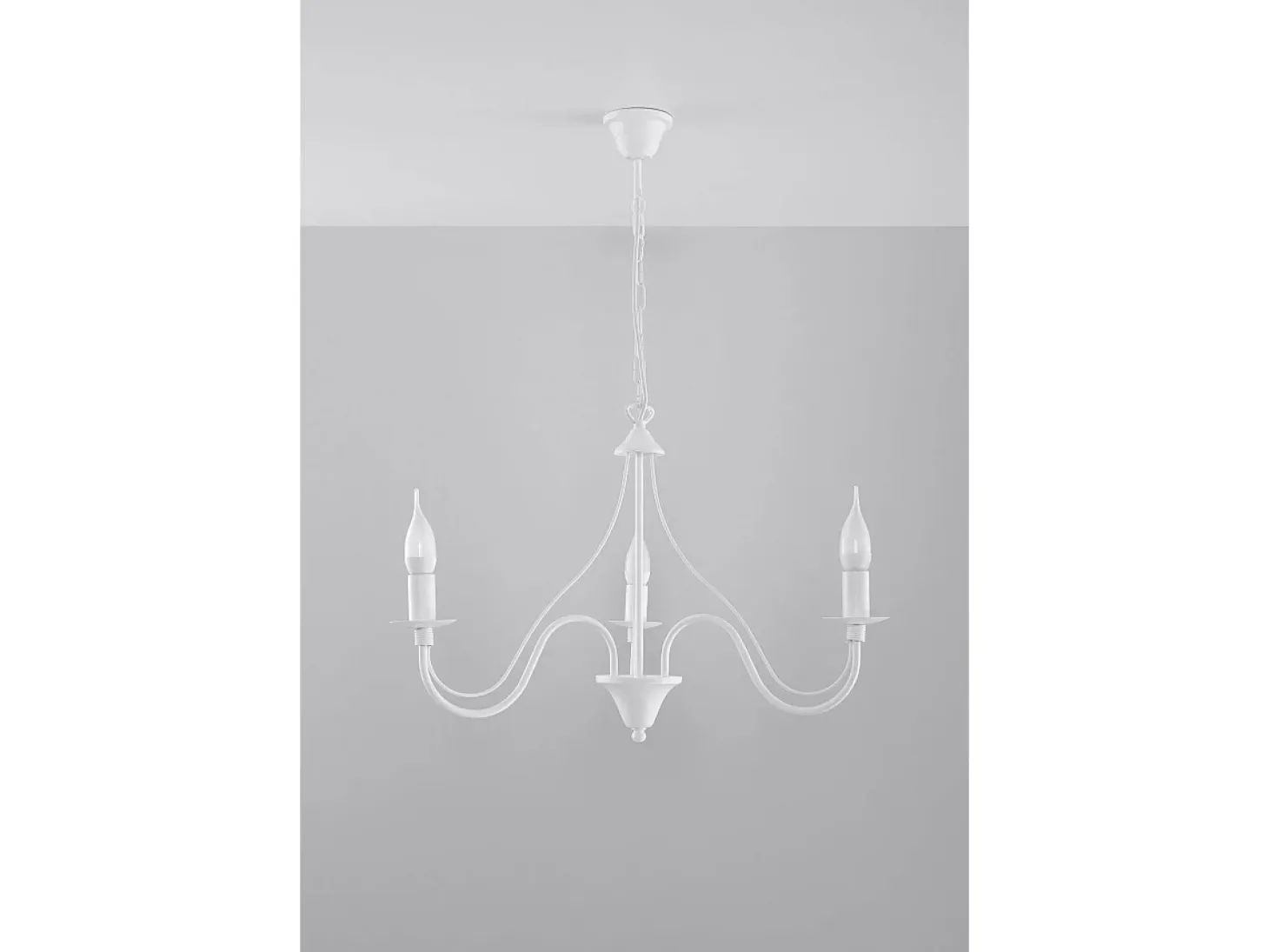 Sollux MINERWA - Lámpara de araña de tres brazos con 3 luces blanca, E14
