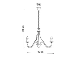 Sollux MINERWA - Lámpara de araña de tres brazos con 3 luces Negro, E14