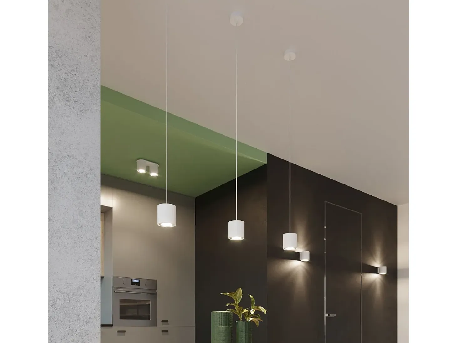 Sollux ORBIS - 2 Downlight de superficie blanca, GU10