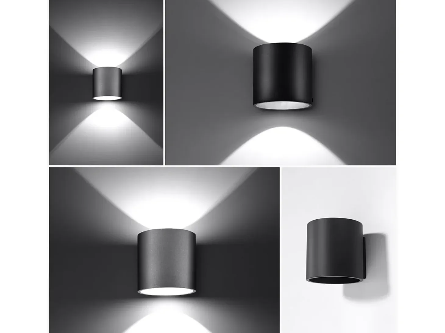 Sollux ORBIS - 1 Light Up Down Wall Gris claro, G9