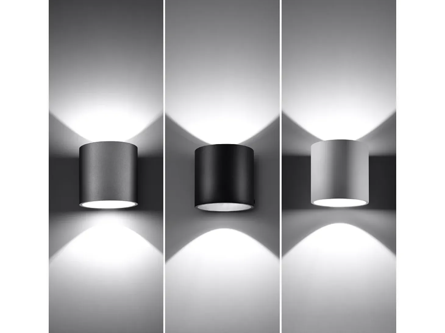 Sollux ORBIS - 1 Light Up Down Wall Gris claro, G9