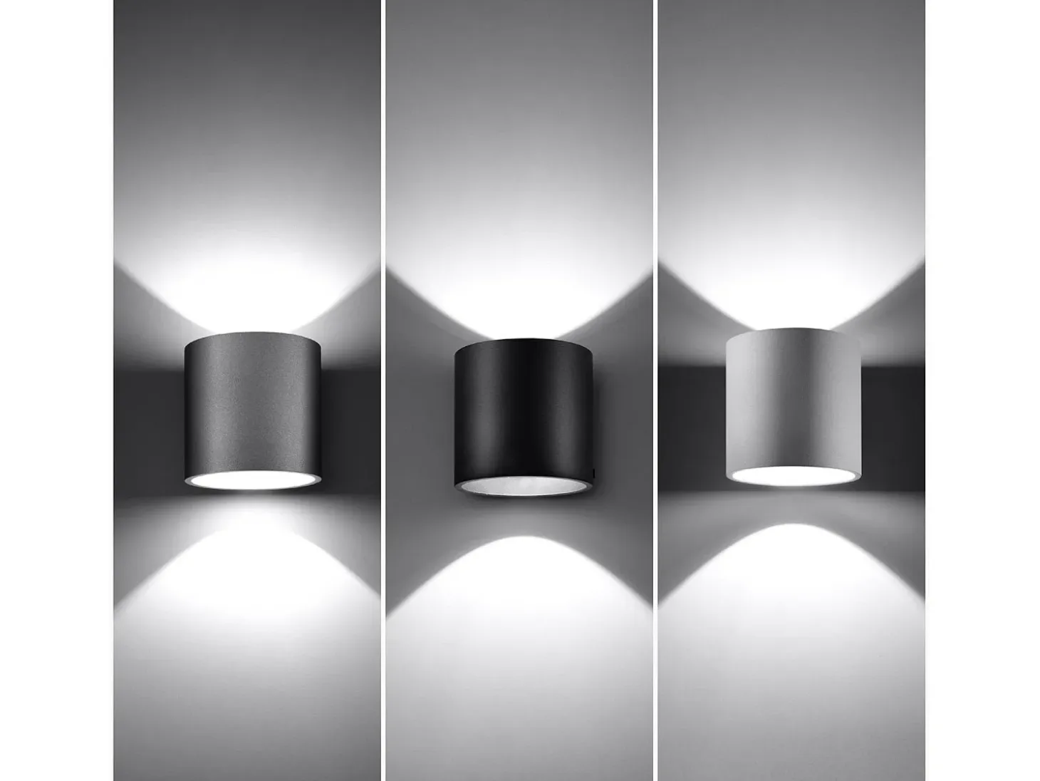 Sollux ORBIS - 1 Light Up Down Wall Gris claro, G9
